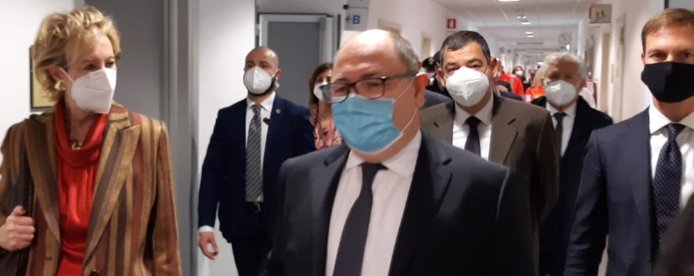 Vimercate Letizia Moratti visita ospedale: con Trivelli, Sartini e Romani