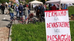 Una protesta contro il passaggio di Pedemontana