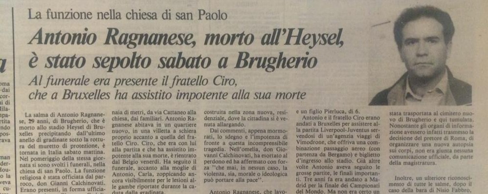 Il Cittadino del 1985 che riportava la notizia