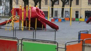 Il parco giochi  di piazza IV Novembre