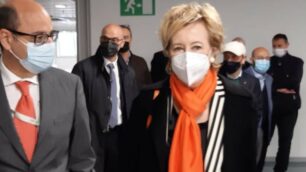 Vaccinazioni Letizia Moratti in visiita all’Hub ex Philips di Monza