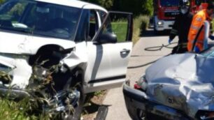 Incidente Concorezzo, via Oreno (foto vigili del fuoco)