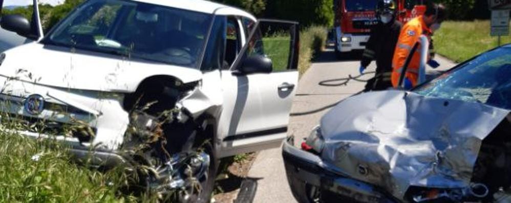 Incidente Concorezzo, via Oreno (foto vigili del fuoco)