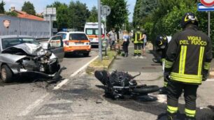 Incidente Seregno via Valassina (foto vigili del fuoco)