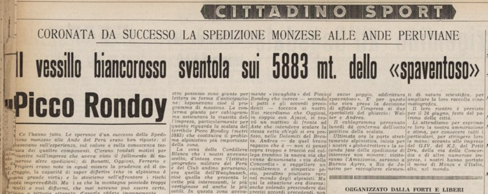 La pagina sportiva del Cittadino del 15/06/1961