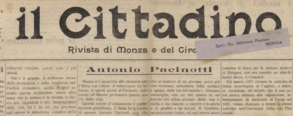 Dalla copertina del Cittadino del 22 giugno 1911.
