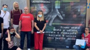 Foto di gruppo con associazione Osculati, Anpi e sindacati pensionati