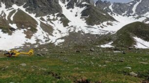 L’arrivo dell’elisoccorso nella zona della tragedia