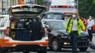 Incidente auto moto Giussano 16 giugno 2021