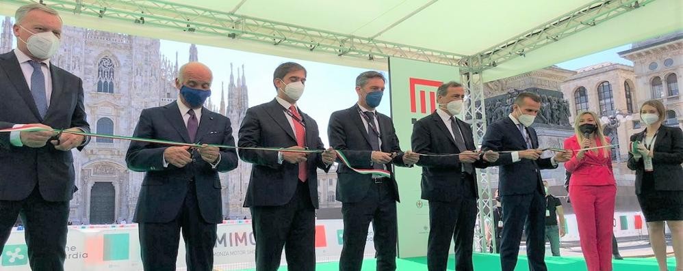 Mimo 2021, inaugurazione Milano Monza Motor Show con sindaco Dario Allevi e assessore regionale Fabrizio Sala