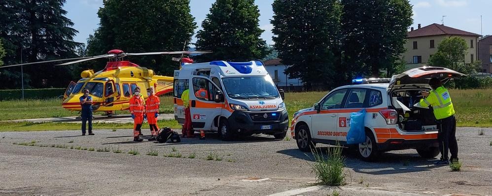 Incidente Oggiono ferito motociclista provincia MB Arcore