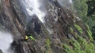 Soccorso alpino Cascate Acquafraggia - foto Cnsas