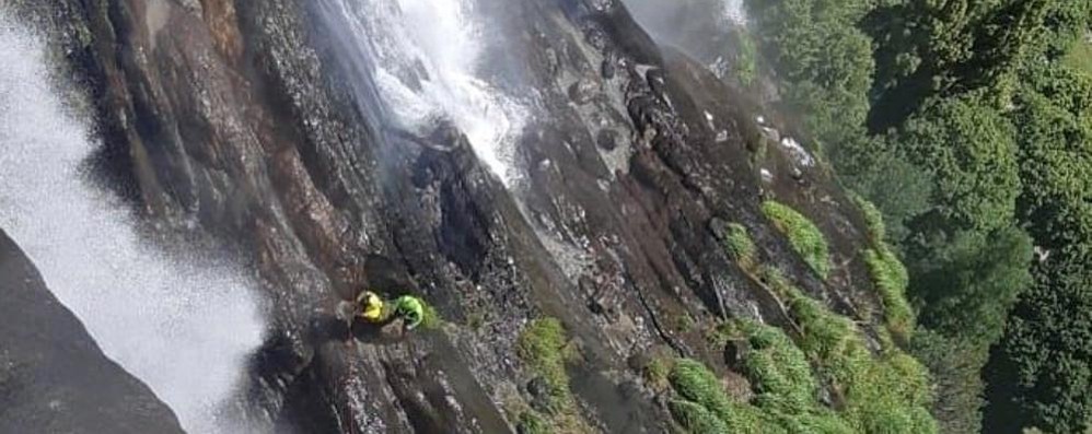 Soccorso alpino Cascate Acquafraggia - foto Cnsas