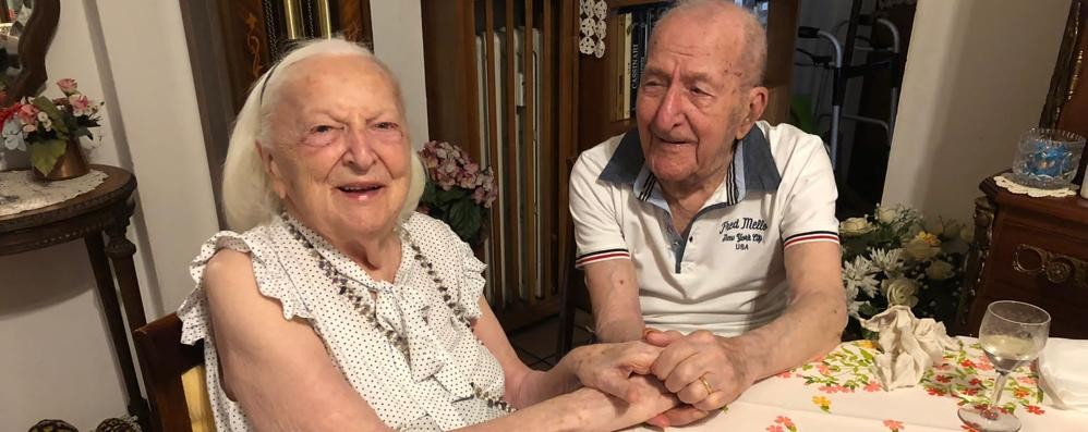 Monza: Nando 106 anni con la moglie Nuccia di 101