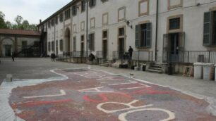 Monza: il cortile del liceo Nanni Valentini