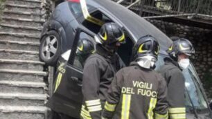 L’incidente di Paderno (foto vigili del fuoco)