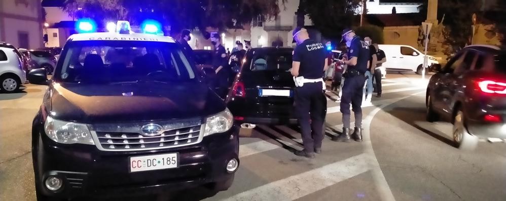 I contoroli dei carabinieri contro la mala movida in Brianza