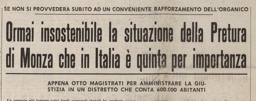 Dalla prima pagina del Cittadino del 1971