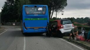 Briosco incidente con autobus