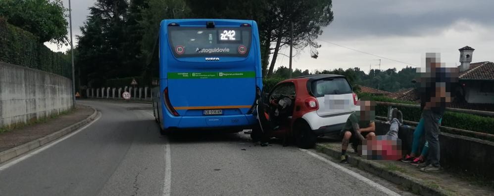 Briosco incidente con autobus