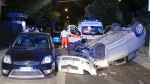 L’incidente avvenuto a Desio (foto vigili del fuoco)