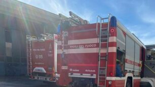 I vigili del fuoco sul posto