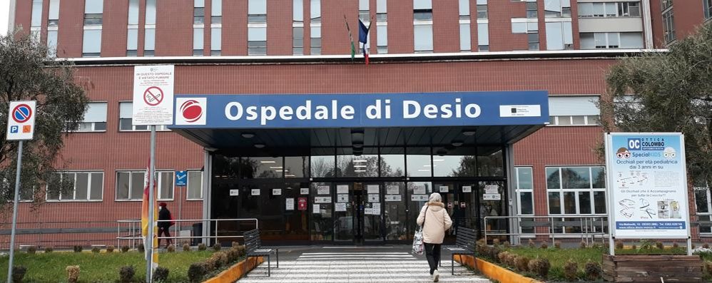 L’ingresso dell’ospedale di Desio