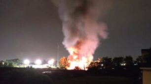 Incendio Monza viale delle Industrie - foto Vigili del fuoco