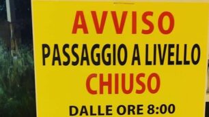 Lavori alla ferrovia e passaggio  a livello chiuso