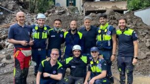 Maltempo protezione civile Arcore con Clooney a Laglio