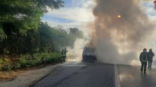 Incendio di un furgone in viale delle Industrie