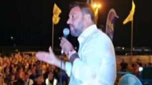 Matteo Salvini durante un incontro in Brianza