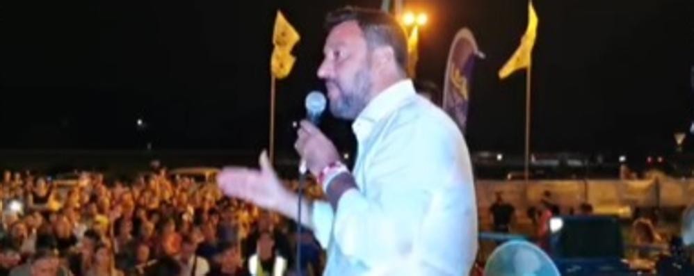 Matteo Salvini durante un incontro in Brianza