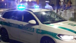 Un intervento della polizia locale di Monza
