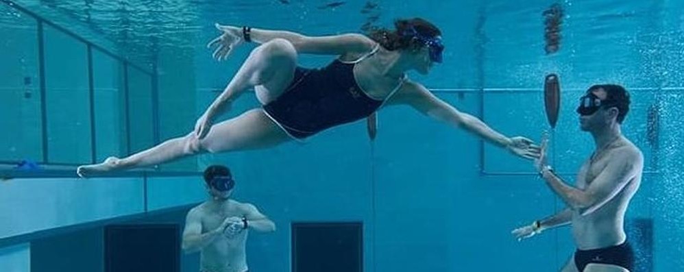 Olimpiadi di Tokyo 2020 Arianna Errigo allenamento in apnea - foto Y-40 Thedeepjoy