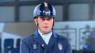 Francesco Zaza impegnato nel concorso di dressage