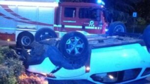 Incidente in via Pacinotti (foto Vigili del fuoco)