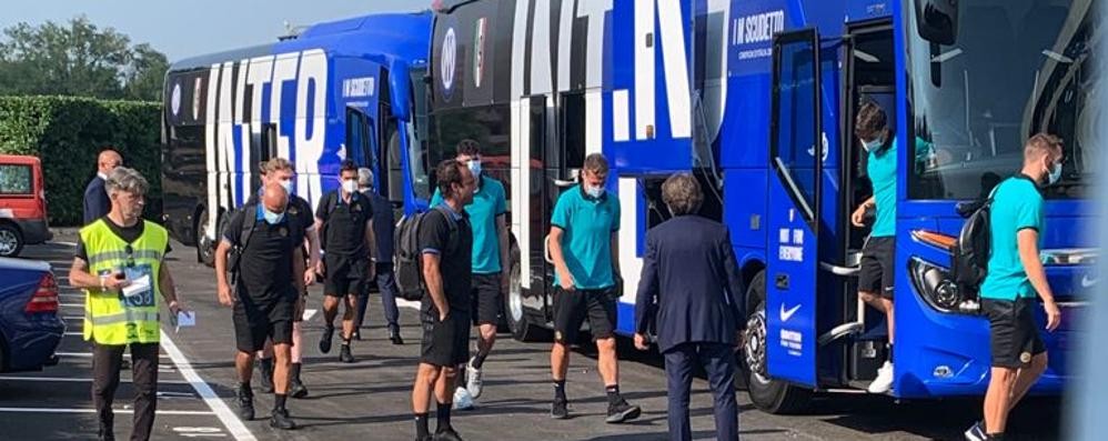 L’arrivo dell’Inter a Monza
