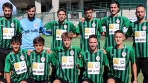 La formazione del Vis Nova schierata nel primo tempo contro l'Alcione Milano (Foto Volonterio)