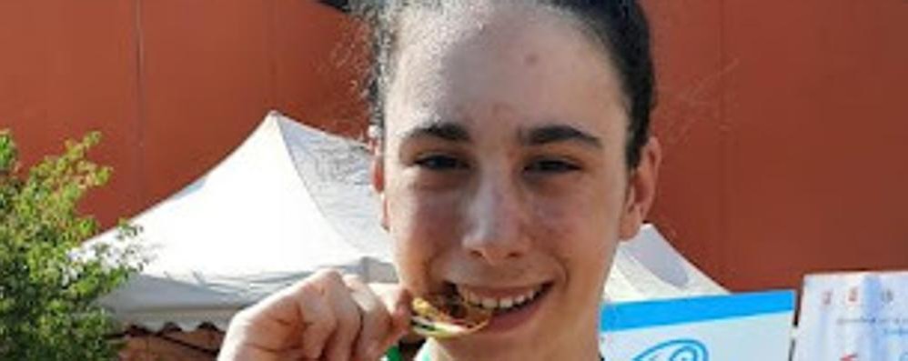 Federica Venturelli al termine della gara a Marginone di Altopascio