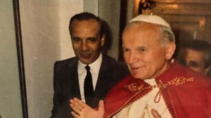 Giuseppe Colombo con Giovanni Paolo II