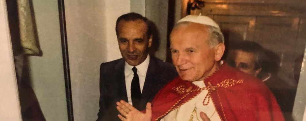 Giuseppe Colombo con Giovanni Paolo II
