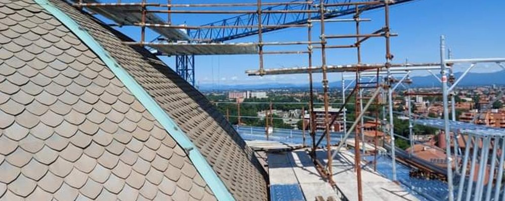 I lavori sulla cupola della Basilica