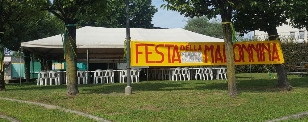 L’area della Festa della Madonnina di Verano