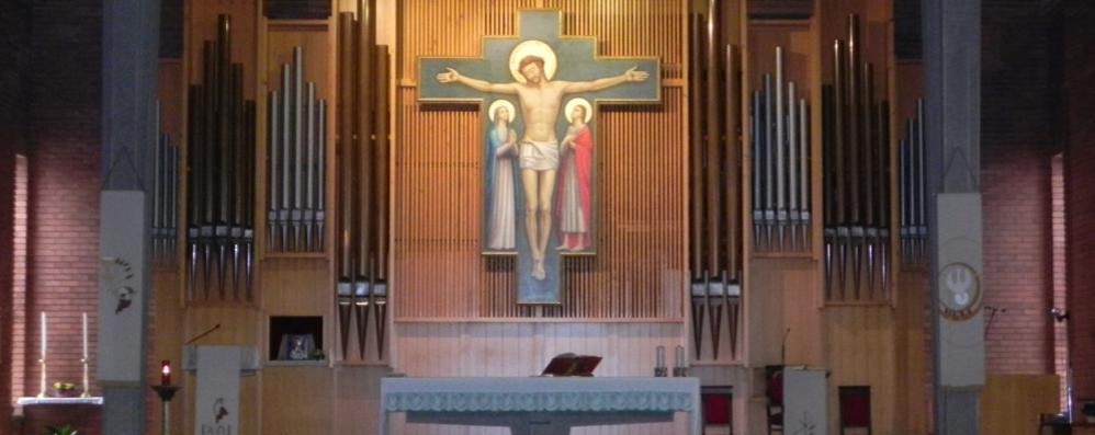 L’interno della chiesa dedicata a San Giuseppe