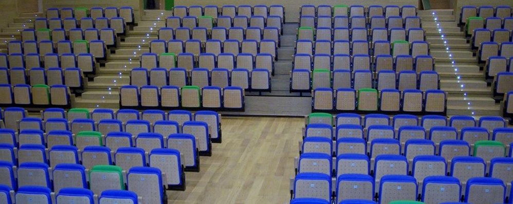 La sala de "L'Auditorium", destinata a subire l'intervento per la sostituzione del parquet