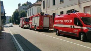 I vigili del fuoco a Meda