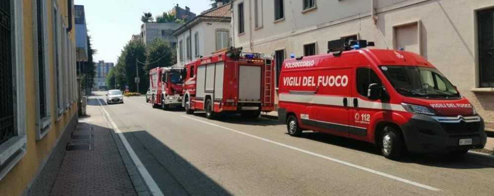 I vigili del fuoco a Meda