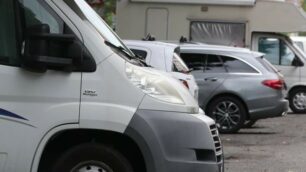 Camper parcheggiati in viale Romagna