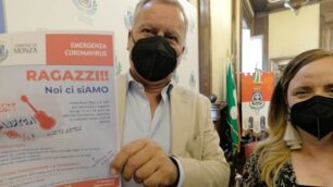 Il sindaco Dario Allevi e l’assessore Desirée Merlini